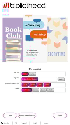 libraryConnect LINK preferences