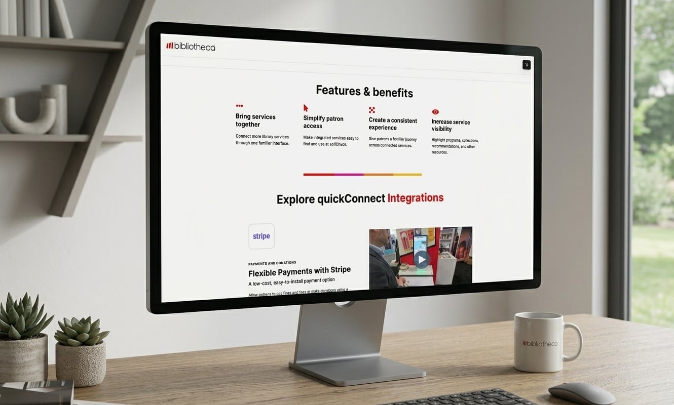 quickConnect integrations page mockup